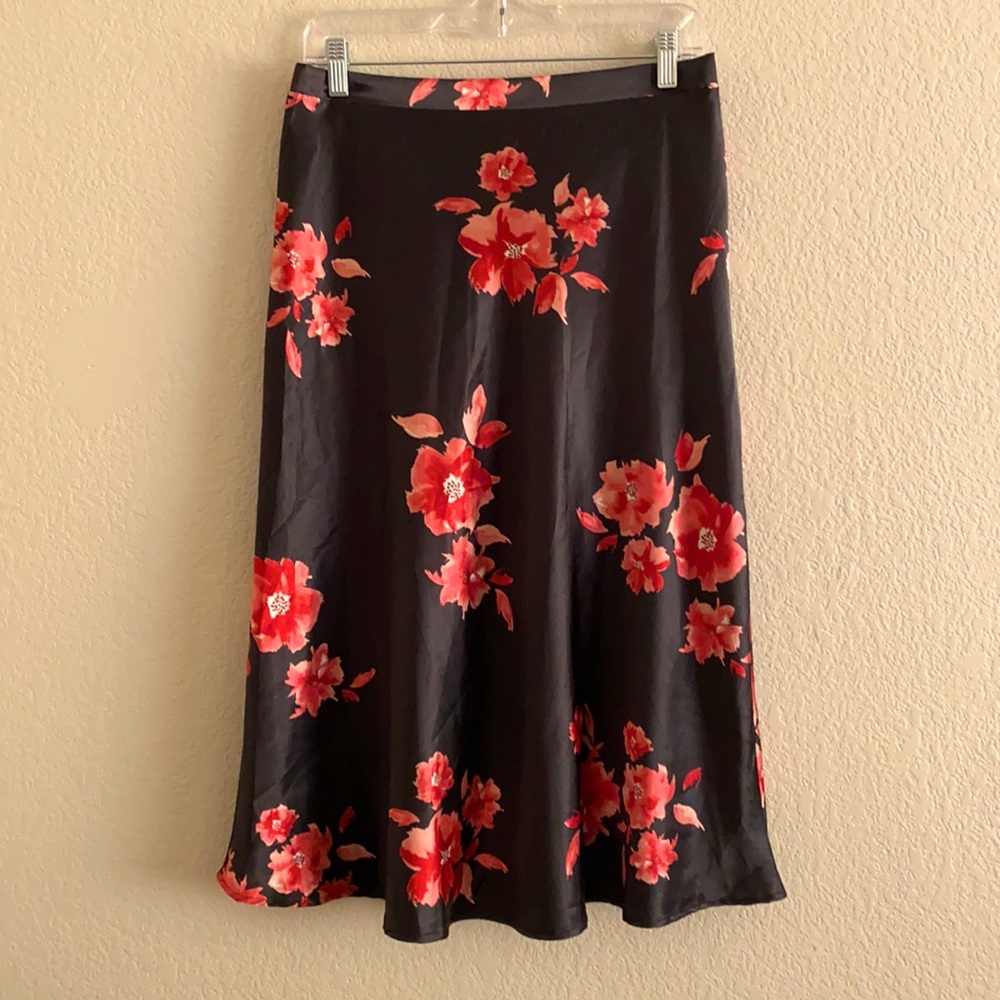 Satin Midi Skirt
